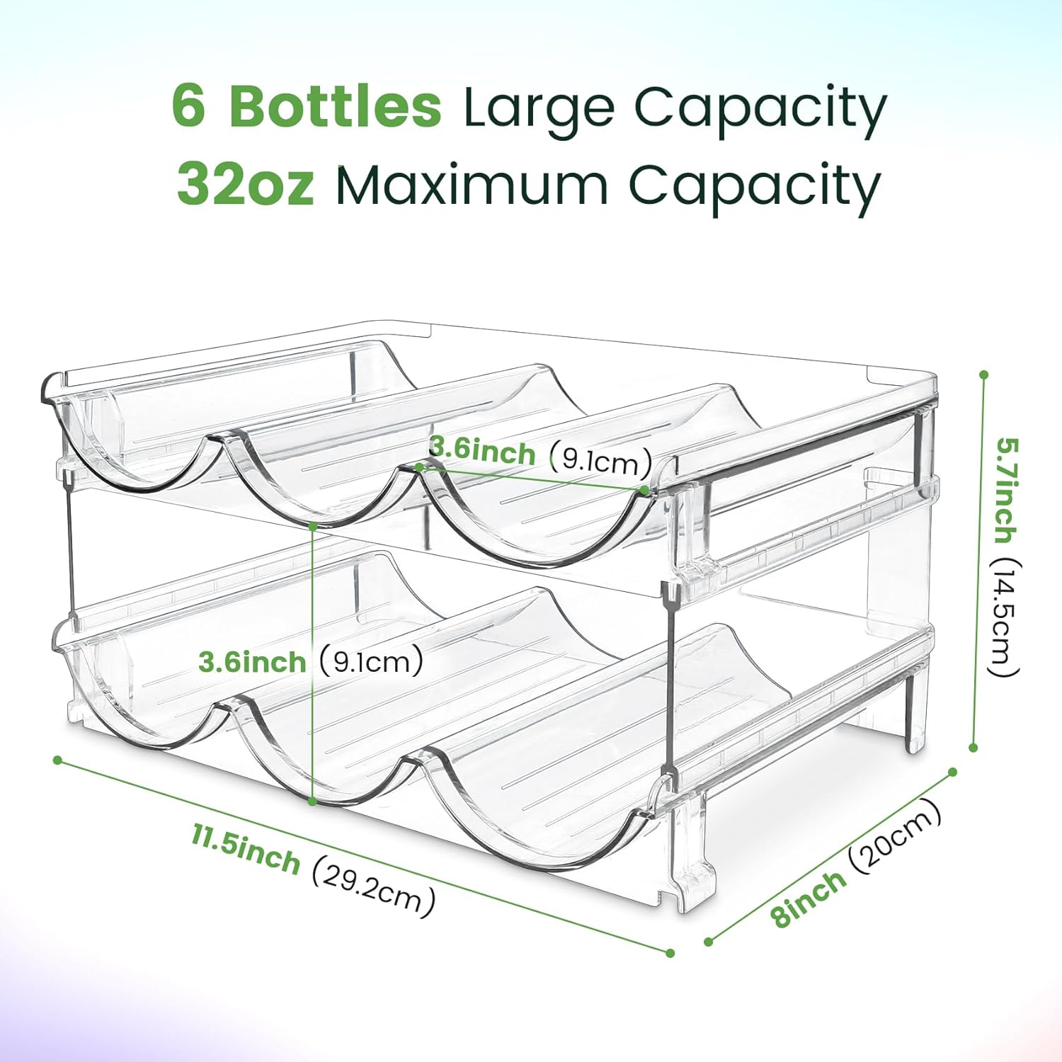 Effortlessly Organize Your Space with Our Stackable Water Bottle Storage Rack - 2 Pack