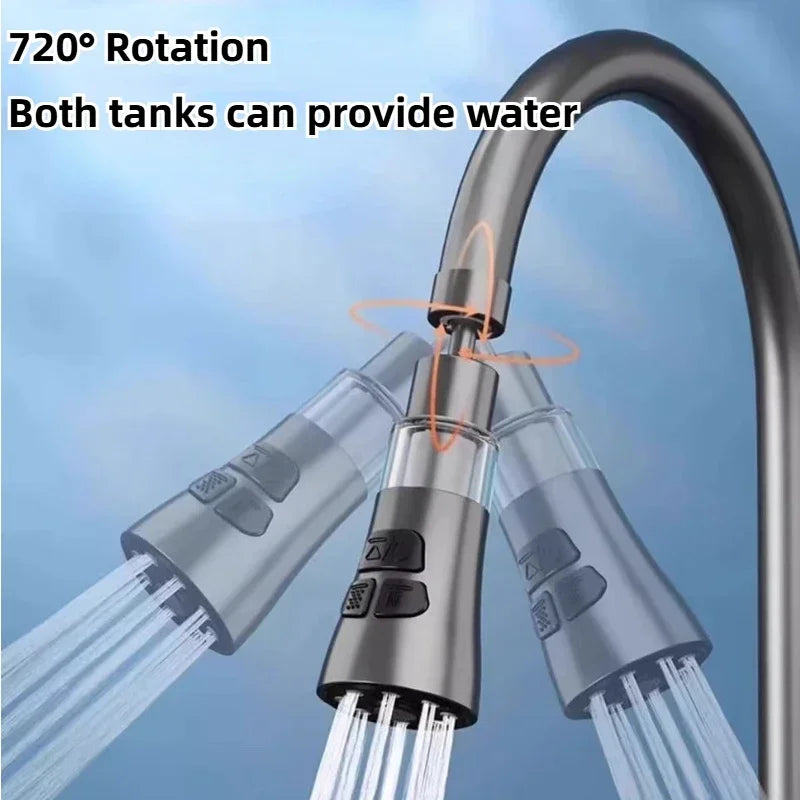 Upgrade Your Kitchen with the Ultimate 3-in-1 Faucet Extender - Splash-Free Washing and Built-in Filter!