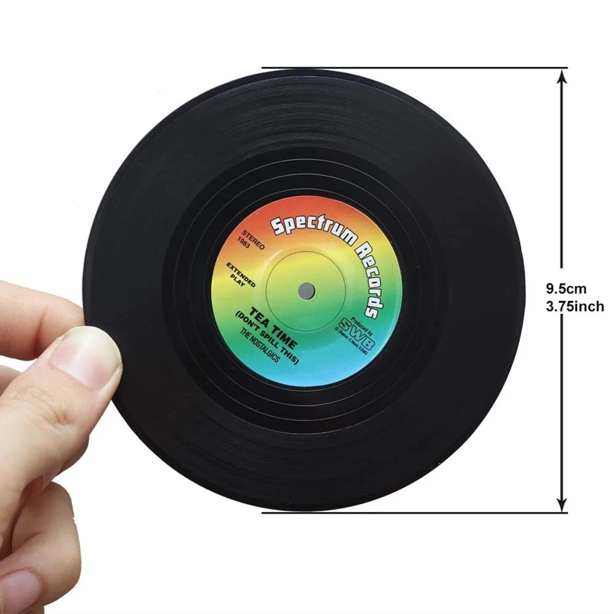Elevate Your Home Decor with 6/12Pc Absorbent Vinyl Record Coasters - Retro Style Protection for Your Desktop!